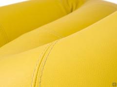 Detail of the yellow Panama leather upholstery