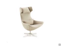 Olivia armchair with removable headrest and lumbar cushions (spoke base not available, see picture at bottom of gallery to view new model)