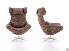 Olivia armchair covered in Dancing Queen fabric (spoke base not available, see picture at bottom of gallery to view new model)