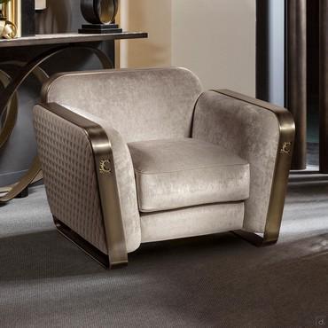 Luxury vintage velvet armchair Voyage by Cantori