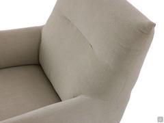 Detail of the high, welcoming backrest of the Tangier armchair