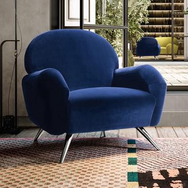 Lune round backrest armchair