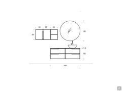 Nordic style bathroom vanity N101 Frame - composition measurements