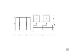 Measurements - Example of composition with suspended wall units