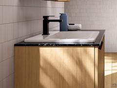 Bathroom cabinet with recessed Frame washbasin, 50 cm deep in four different widths (ceramic washbasin model not available)