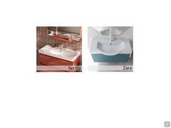 Console bathtubs available on Frame furniture with reduced depth (37 cm)
