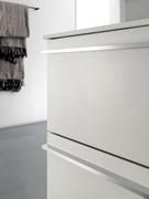 Detail of handles cod.16- chrome on cloud sandblasted lacquered finish