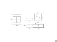 Atlantic N115 - complete dimensions with display cabinets
