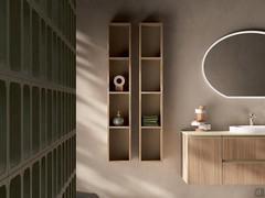 Open columns with 4 compartments each, included with bathroom composition N117 Atlantic