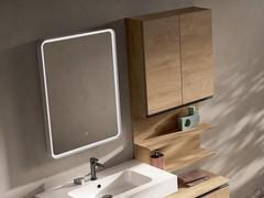 Mirror, hinged wall unit and open wall unit can also be separated from the composition