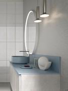 Atlantic bathroom cabinet N119, 50 cm deep and 50 cm high, with rear splashback to match optional top