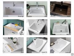 Washbasins available for the Oasis laundry storage unit - Part 1/2