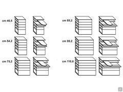 Models and Measurements - Chest of drawers with pull-out ironing board