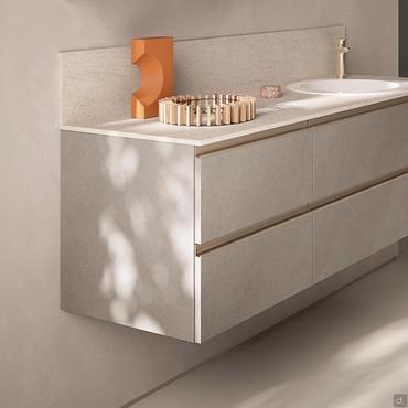 Atlantic bathroom base unit D.50. Depth cm 50 and available in widths from cm 25 up to 120.