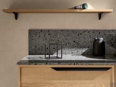 Custom-made Atlantic bathroom shelf / Frame in oak veneer