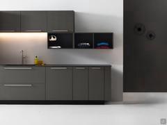 Oasis open wall units for laundry room, in the Reflex Carbon melamine finish