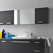 Boogie storage mirror with flap door - cm 70 with Tod lamp