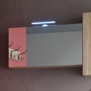 Boogie storage mirror with flap door - cm 95 with Tod lamp