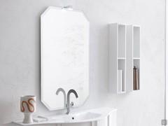 Borea octagonal mirror with Point spotlight, Atlantic Curvo base and double open wall unit