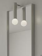 Vertical rectangular mirror Look in brushed aluminium