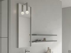 Mirror look in brushed aluminium finish with optional spotlight. You can choose from several models, all with LED lighting