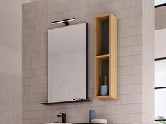 Quadra bathroom mirror combined with Vito spotlight