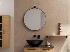 Shape round mirror with spotlight model Ziko