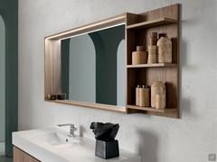 Zelda mirror in wall-less version. The lower frame serves as a convenient storage shelf