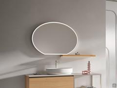 Oval Halo mirror with side touch switch