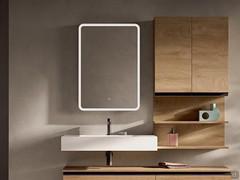 Rectangular version of the Halo mirror. Width 60 cm and height 85 cm