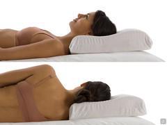 Ergonomics of the pillow ErgoMemo with contouring for cervical support