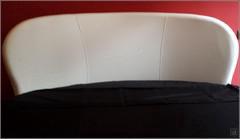 Globe round bed - detail of the headboard in cat.Extra E/4730 fabric - picture by a Spanish customer