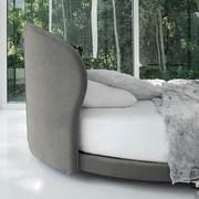 Detail of the back of the headboard of Globe bed