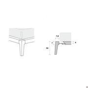 Technical plan and Measurements: high feet and thin bed-frame