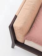 Headboard cushions with soft padding and removable covers