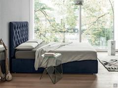 Upholstered bed Madison with thin headboard sp.10 cm