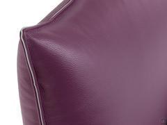 Detail of Nervetto stitching with contrasting faux leather insert, on headboard profile