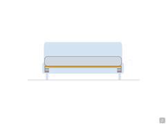 Optional corner support set available for models without storage box