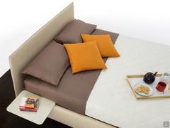 Pinch double bed with slim headboard with some accessories  