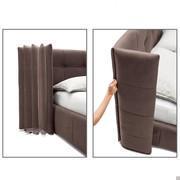 Headboard wings can be adjusted into several positions; if necessary, the wings can be removed entirely thanks to the hinge at the back