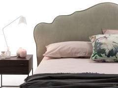 Headboard detail of the classic form revisited with a modern twist
