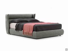 Design bed with wraparound headboard Destin, available in two sizes: standard double or king size