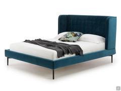Bilbao with high painted metal black feet, bed frame h.16 without container
