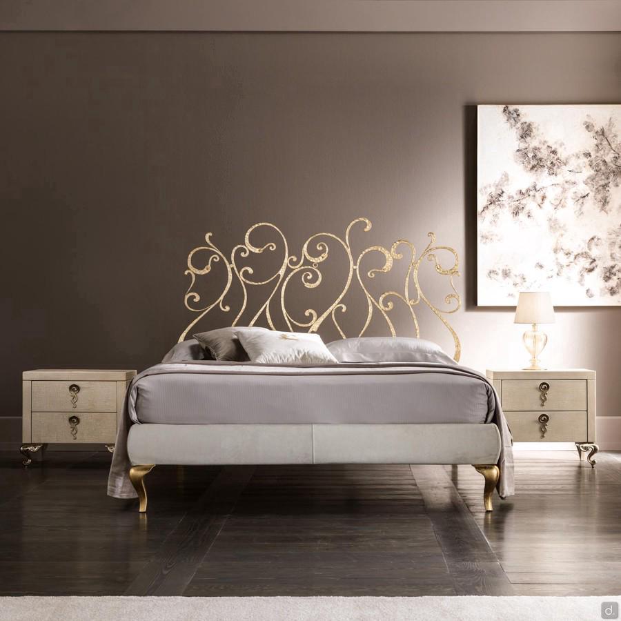 Klimt vintage wrought iron bed by Cantori