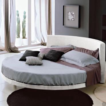Record modern round bed with low bed frame