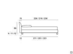 Specific dimensions of the Alistair bed