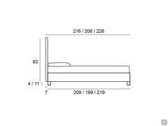 Specific dimensions of the Carter bed