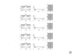 Diagrams of the five available Pascal bed widths