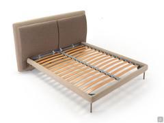 Detail of Taylor double bed with wooden slatted base