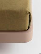 Detail of the P28 matt lacquered Nude bed frame